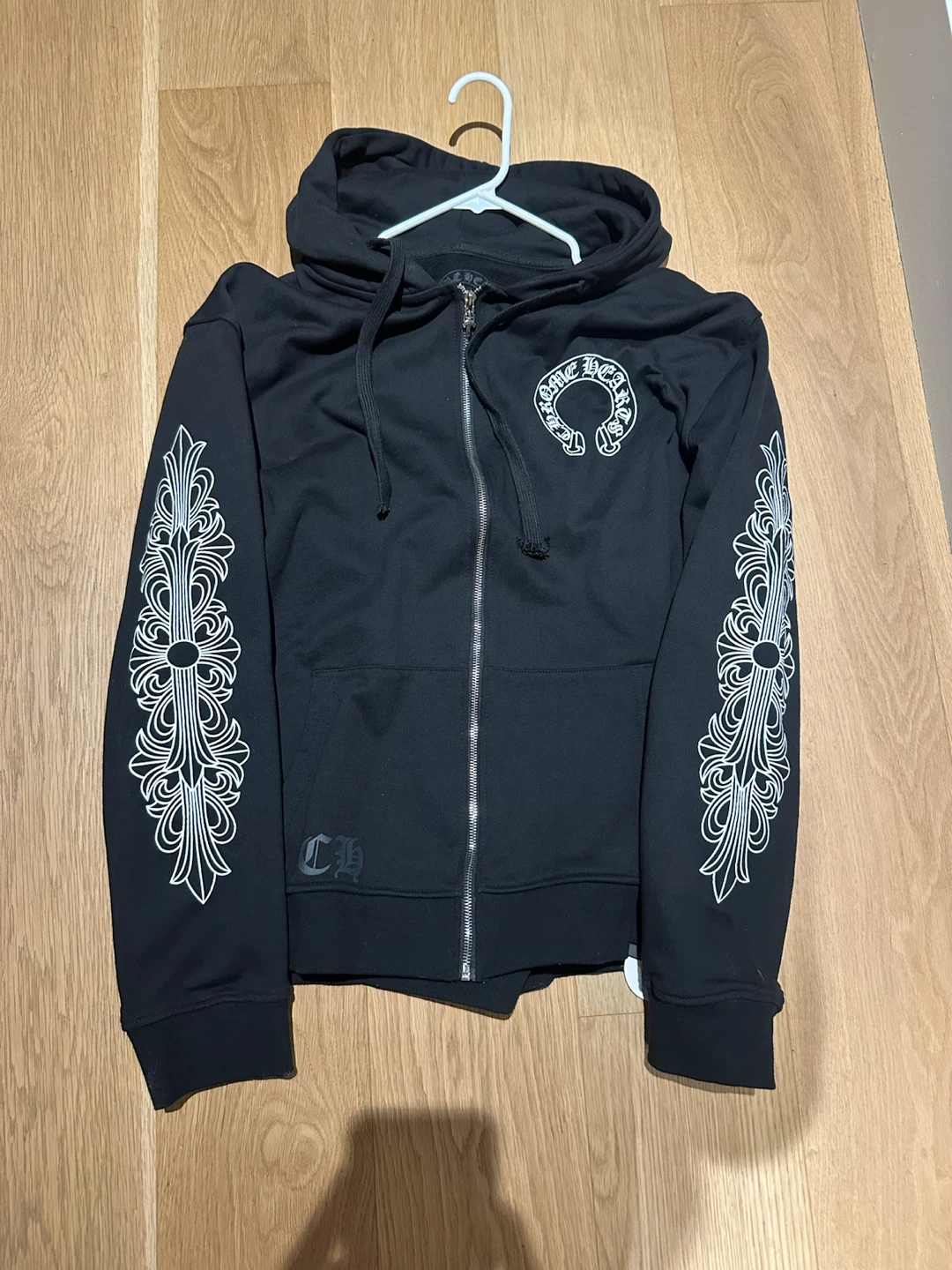 Chrome Hearts Black Zip-Up Hoodie - photo 5
