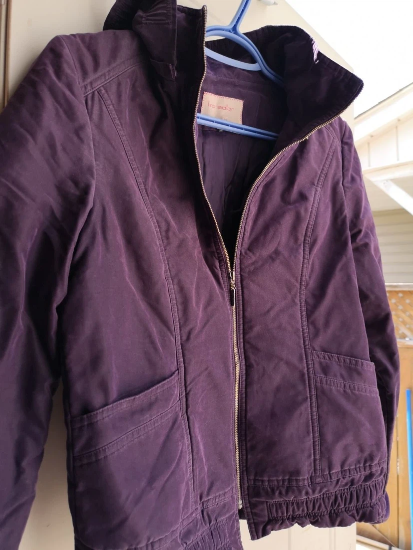 Purple hooded jacket