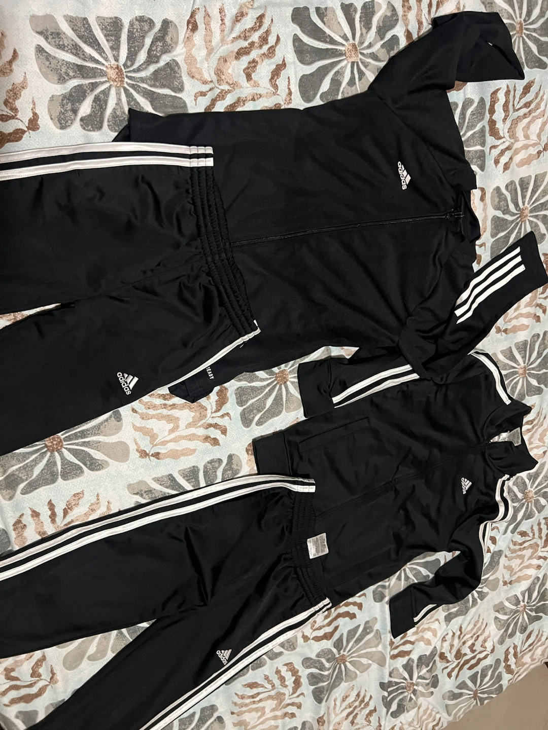 Adidas Tracksuit Set Black White