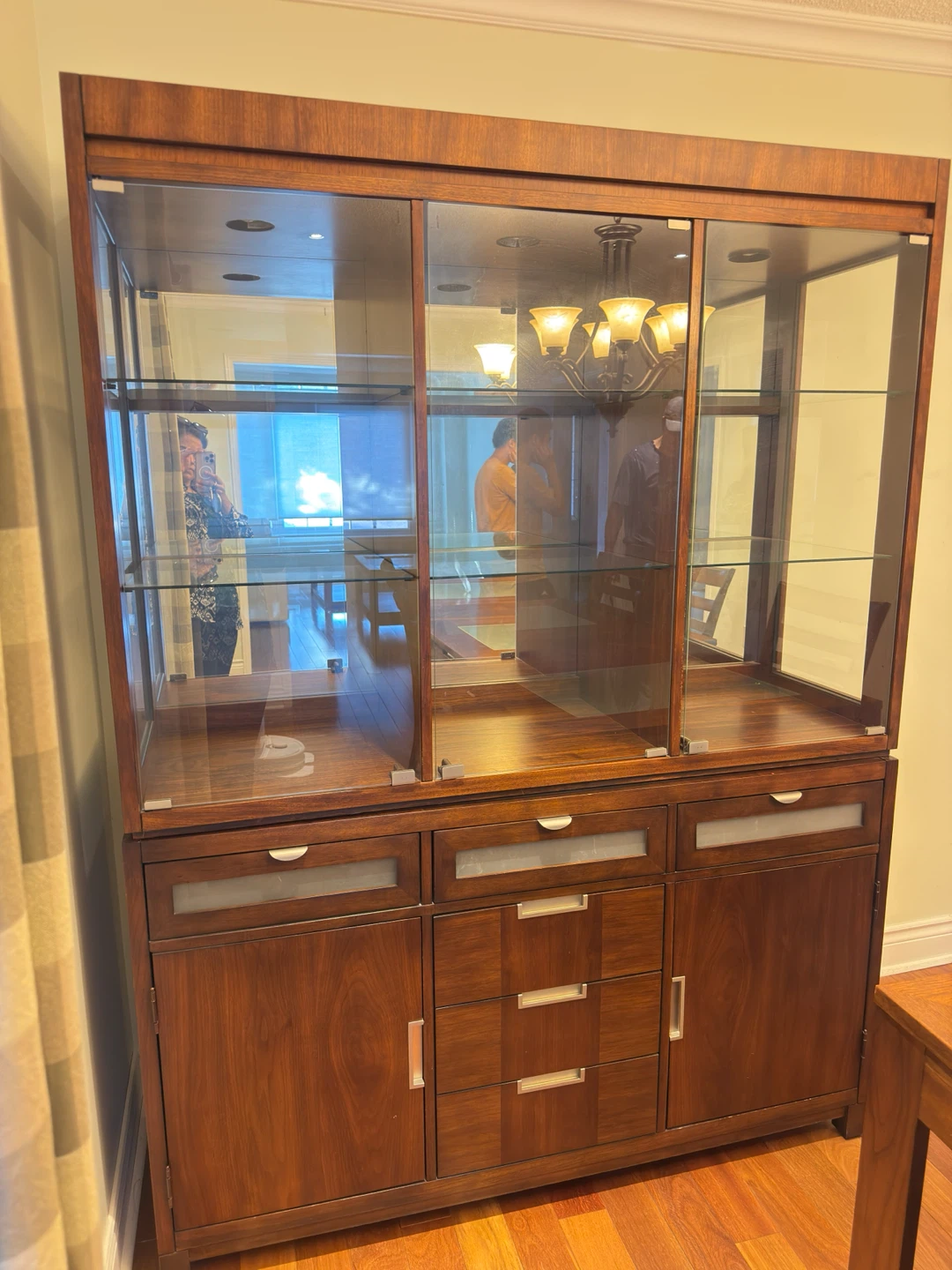 Wooden China Cabinet with Glass Doors - photo 2