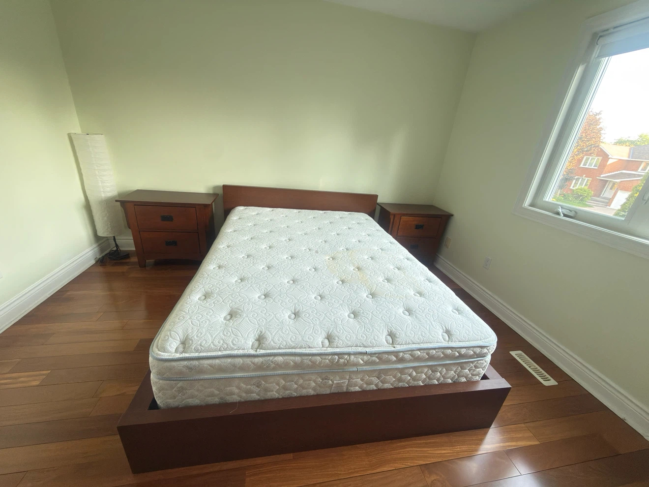 Wooden bed with Mattress with 2 side table - photo 2