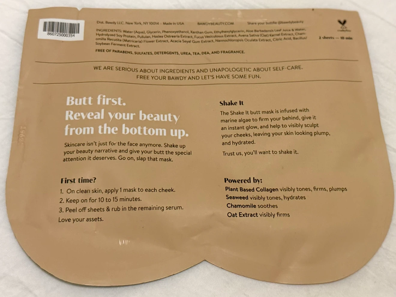 Bawdy Shake It Seaweed Butt Mask x 18 units Case - photo 2