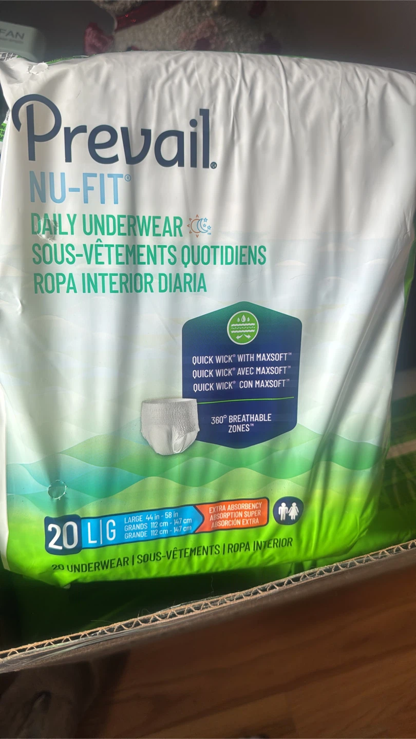 Prevail Nu-Fit Daily Underwear - Large (20 Count)