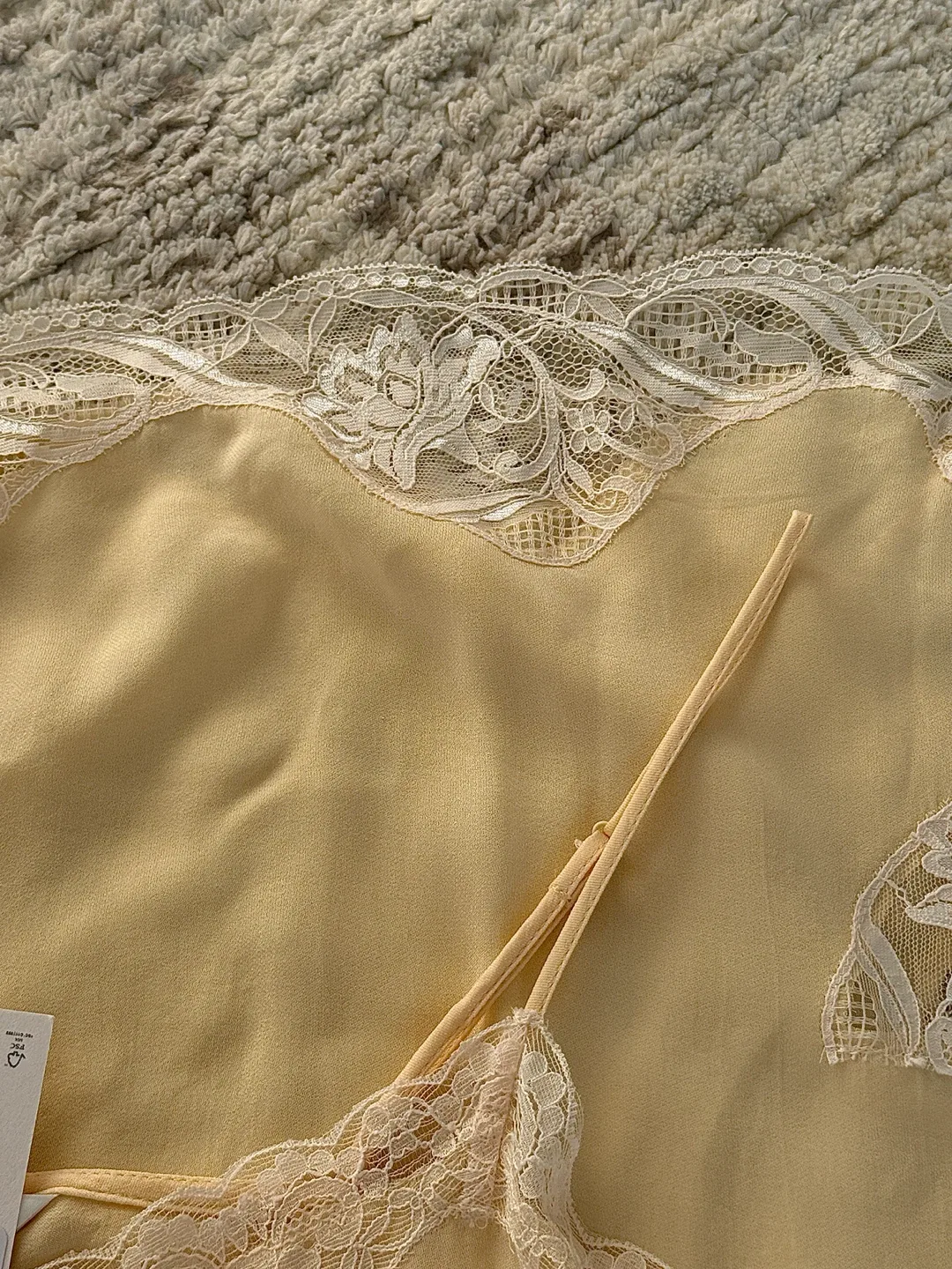 Yellow Lace Trim Cami Slip Top Size XS - photo 4