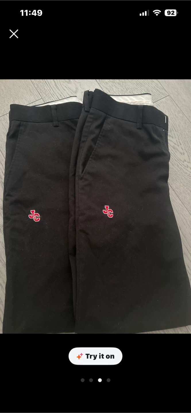 John Cabot CS McCarthy Uniforms Black Pants - Size 28