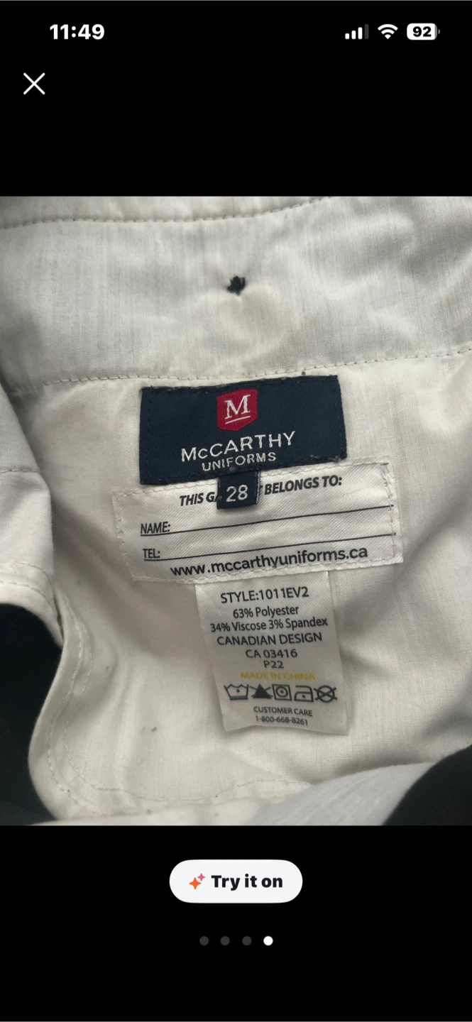 John Cabot CS McCarthy Uniforms Black Pants - Size 28 - photo 4