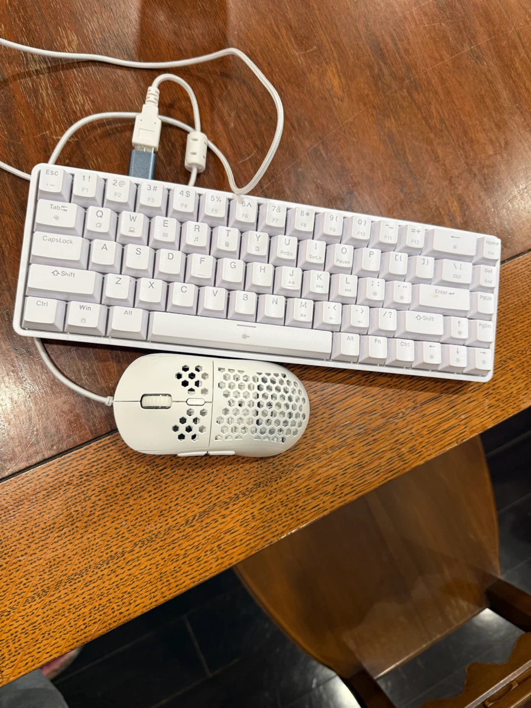 White Wired Gaming Keyboard and Mouse Combo