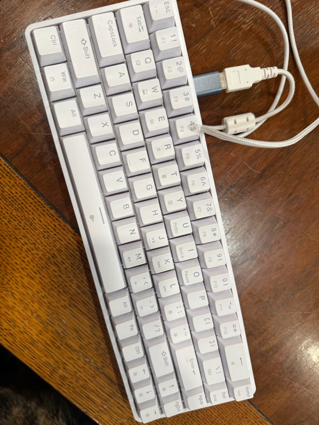 White Wired Gaming Keyboard and Mouse Combo - photo 3