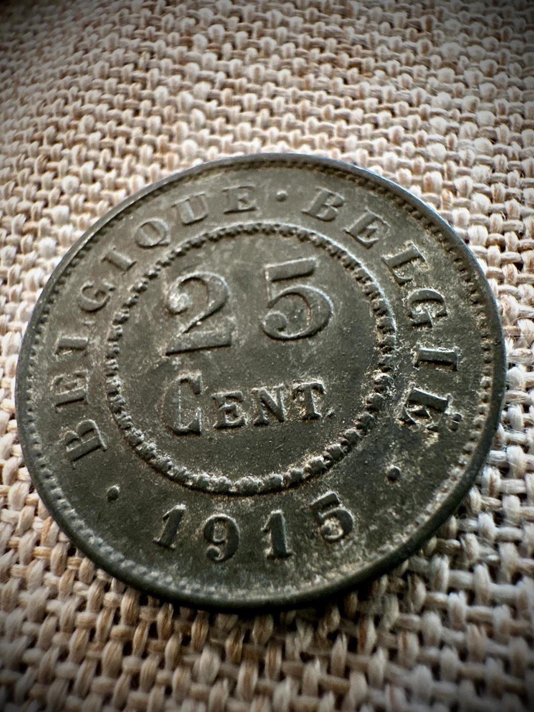 Vintage Belgium Coin 1915 - photo 2