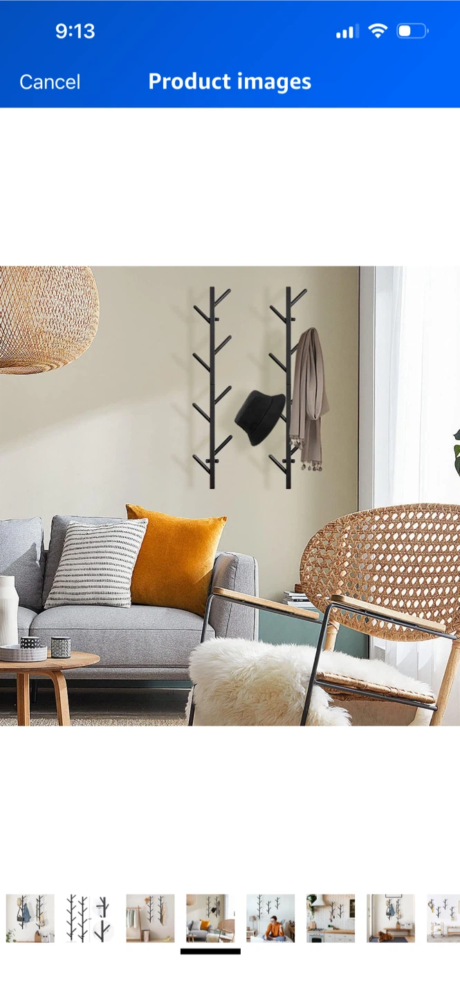 Gawamay Metal Coat Rack Wall Mount Set of 2 - photo 3