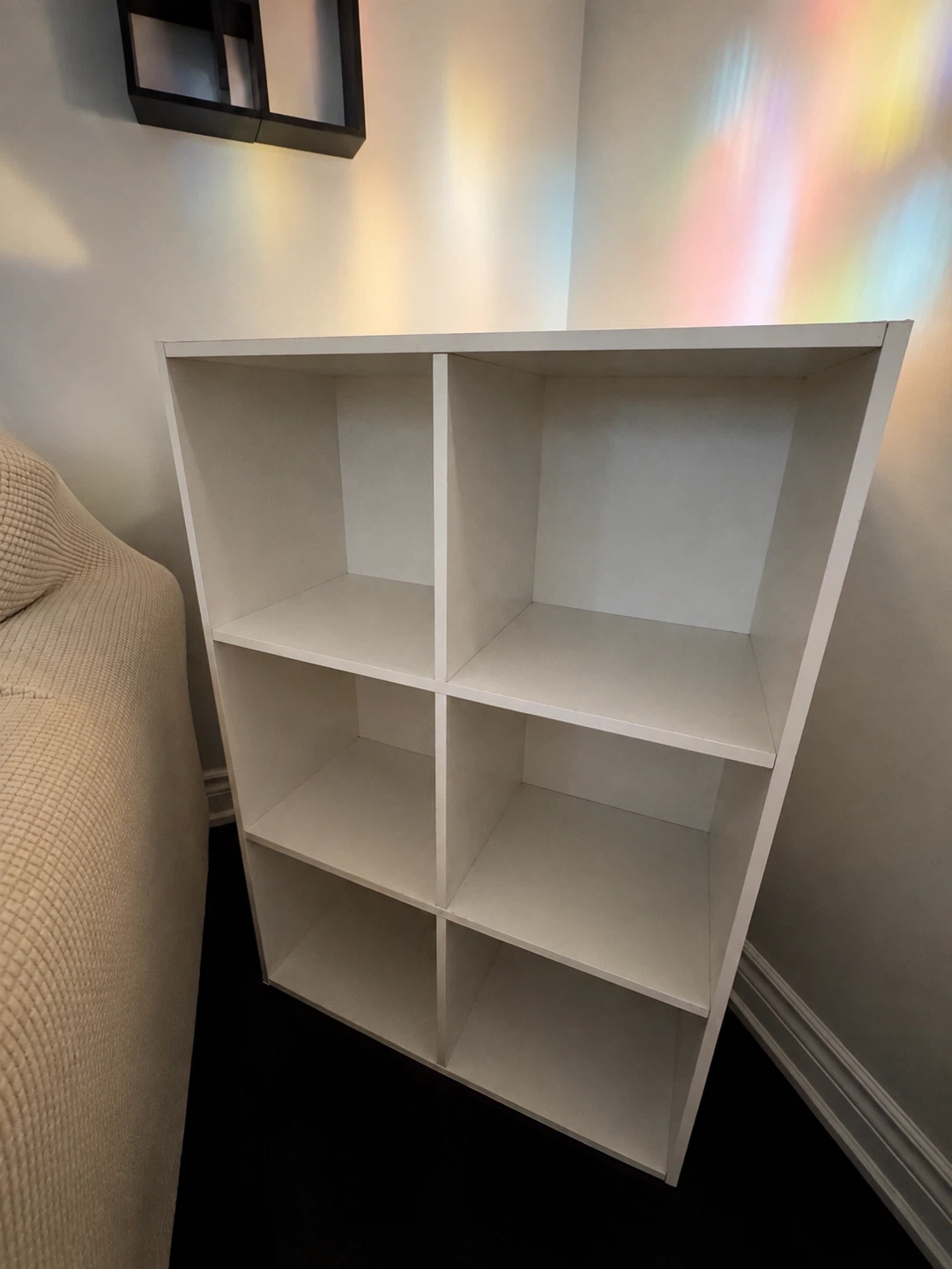 White 6-Cube Storage Shelf - photo 2