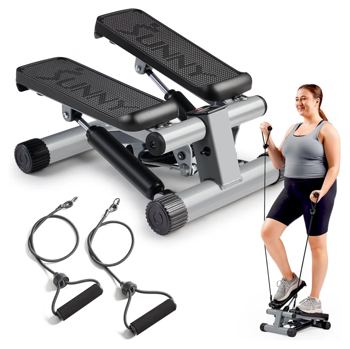 Stair Stepper with Resistance Bands