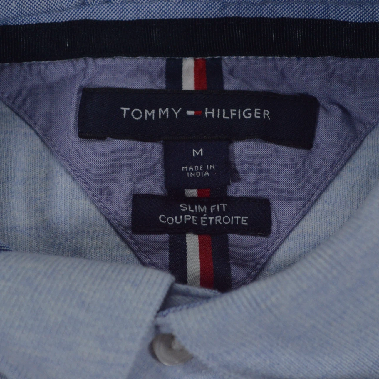 Tommy Hilfiger Mens MediumPolo Shirt Blue Striped Long Sleeve - photo 3