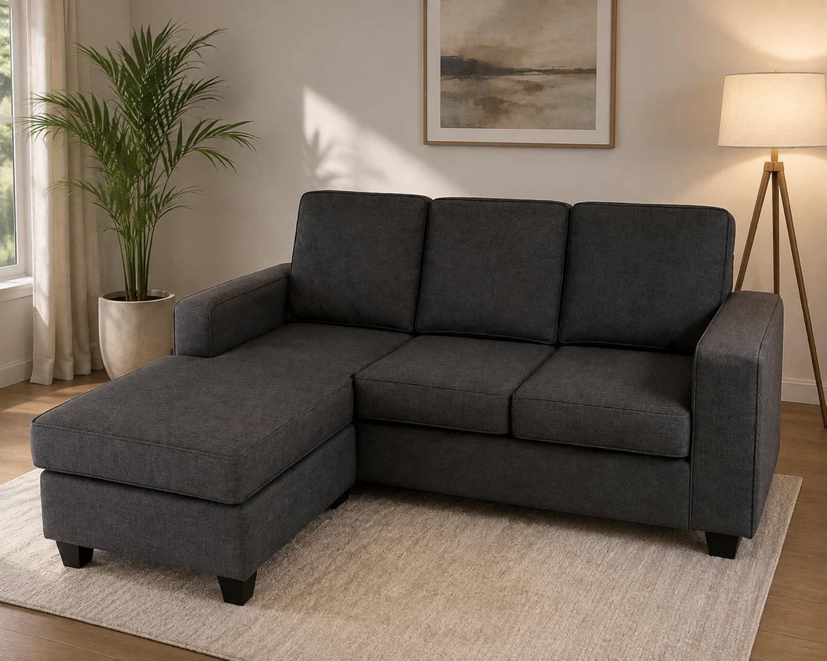 Grey Sectional Sofa with Chaise  Delivery Available