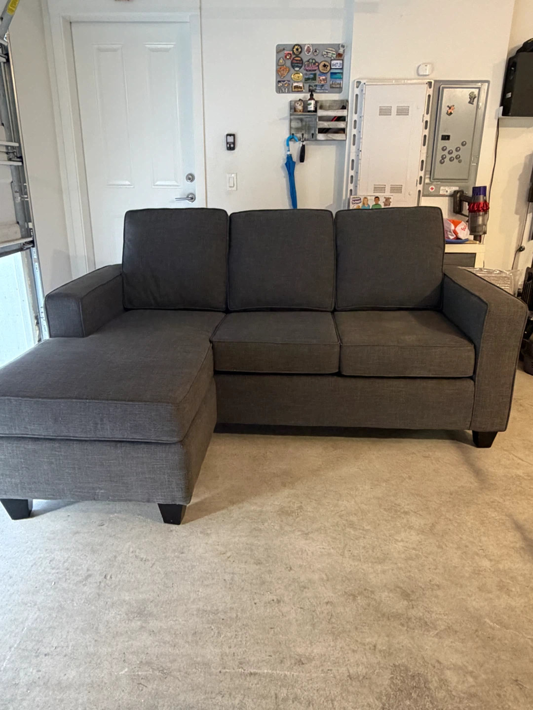 Grey Sectional Sofa with Chaise  Delivery Available - photo 2