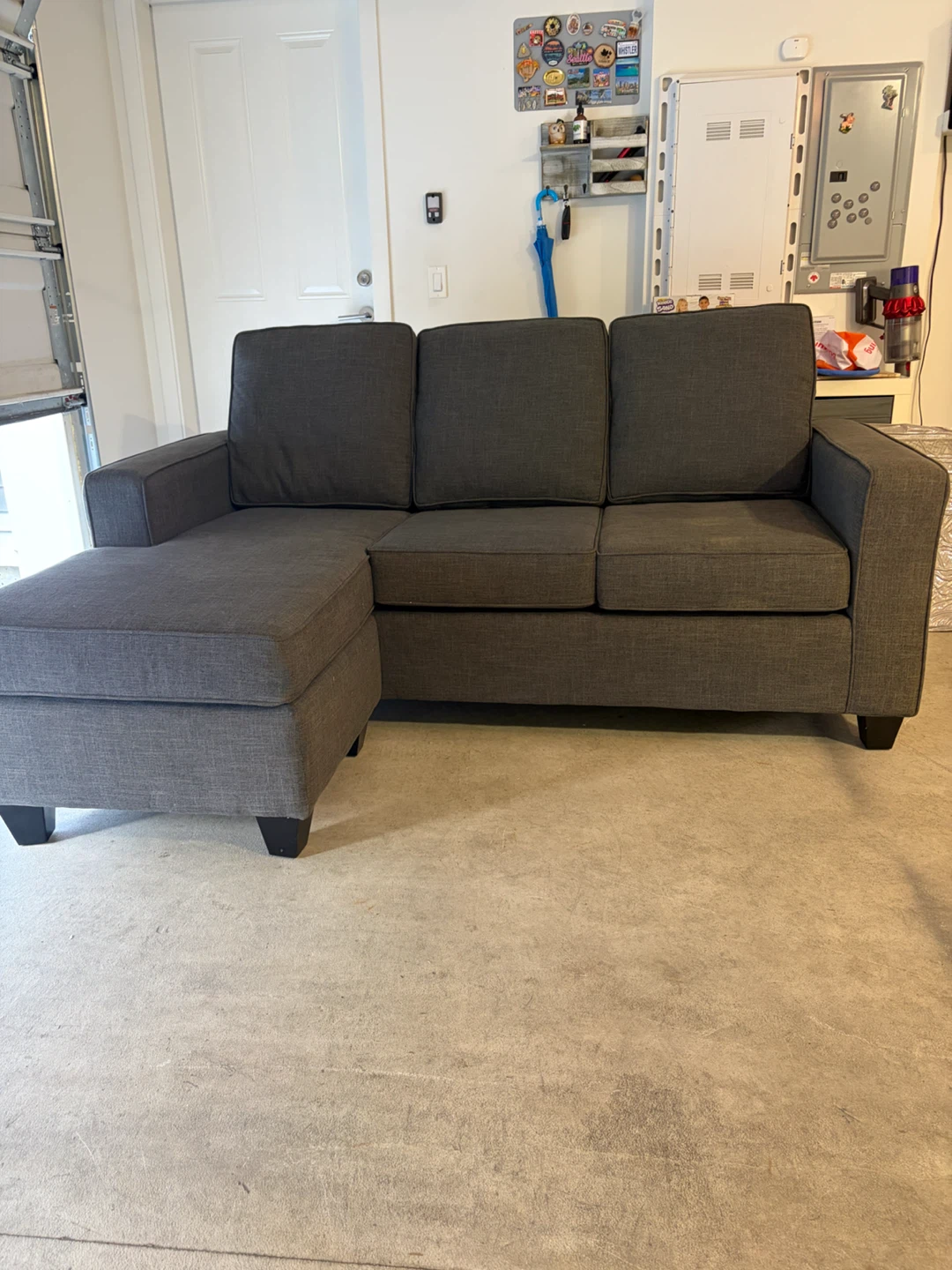Grey Sectional Sofa with Chaise  Delivery Available - photo 3