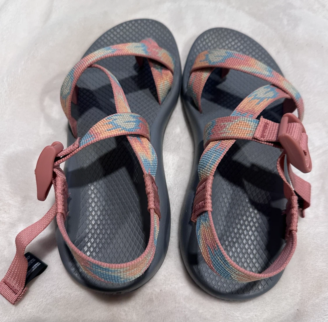 Chaco Sandals Tie-Dye Straps Grey Sole