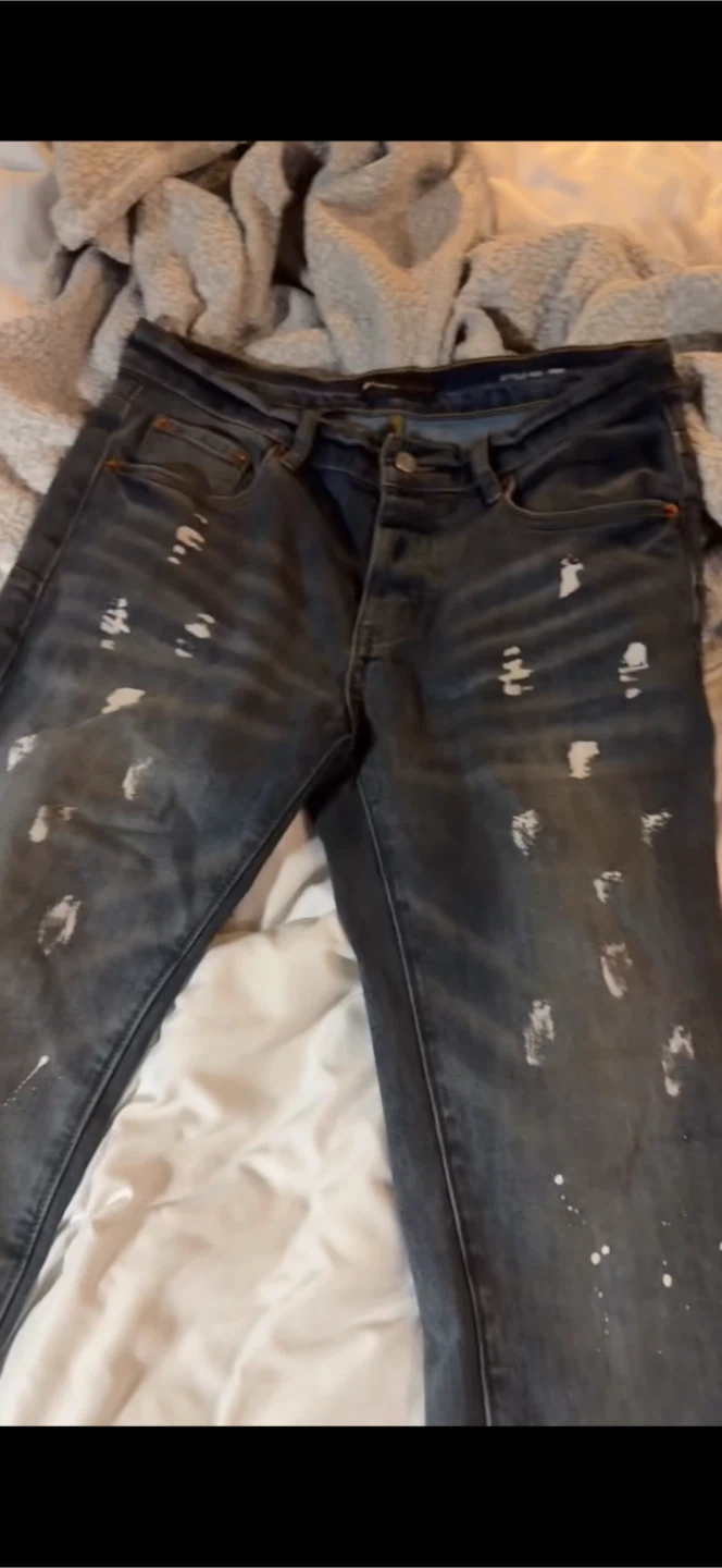 Purple Distressed Jeans