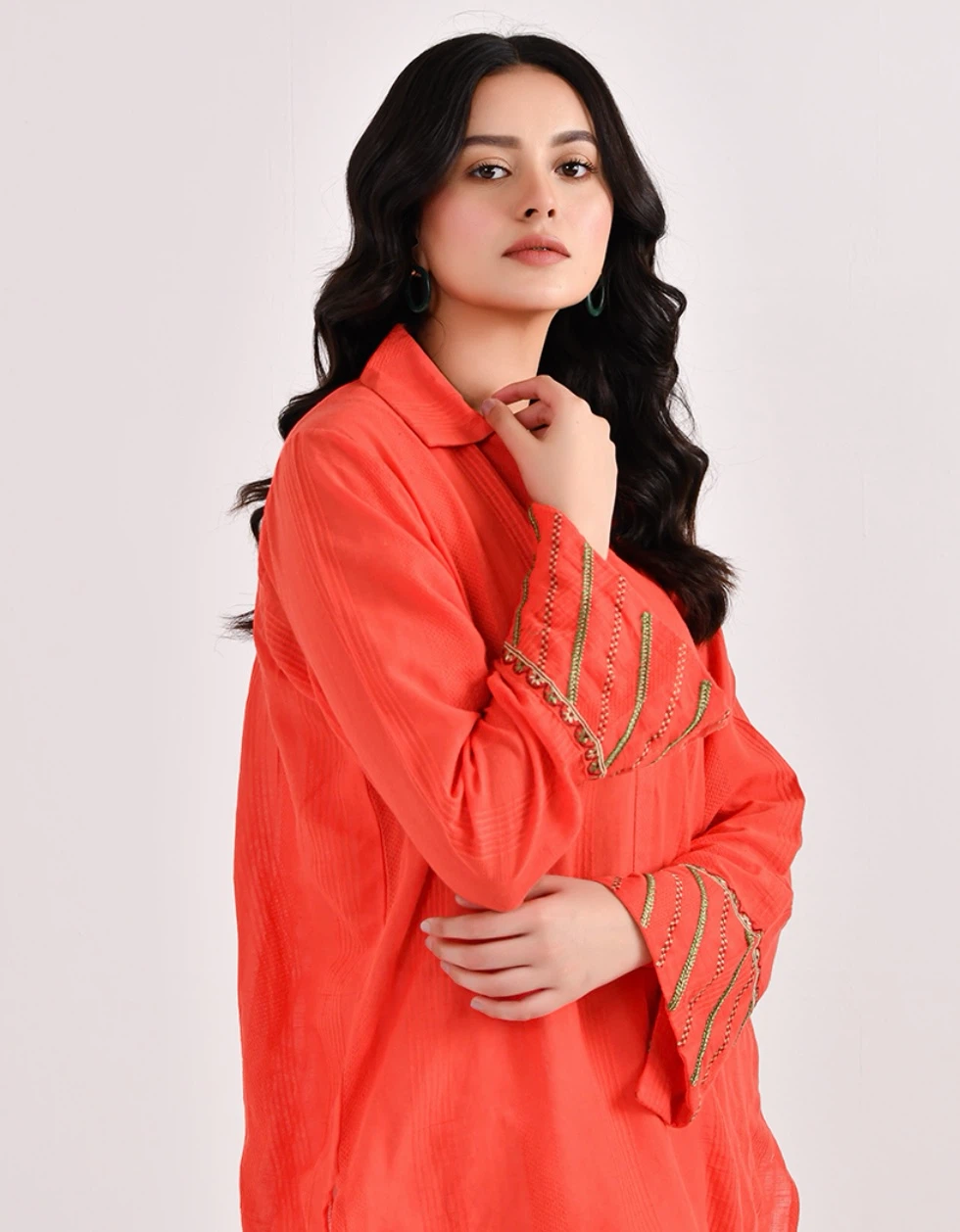 Orange Embroidered Tunic Shirt - photo 2