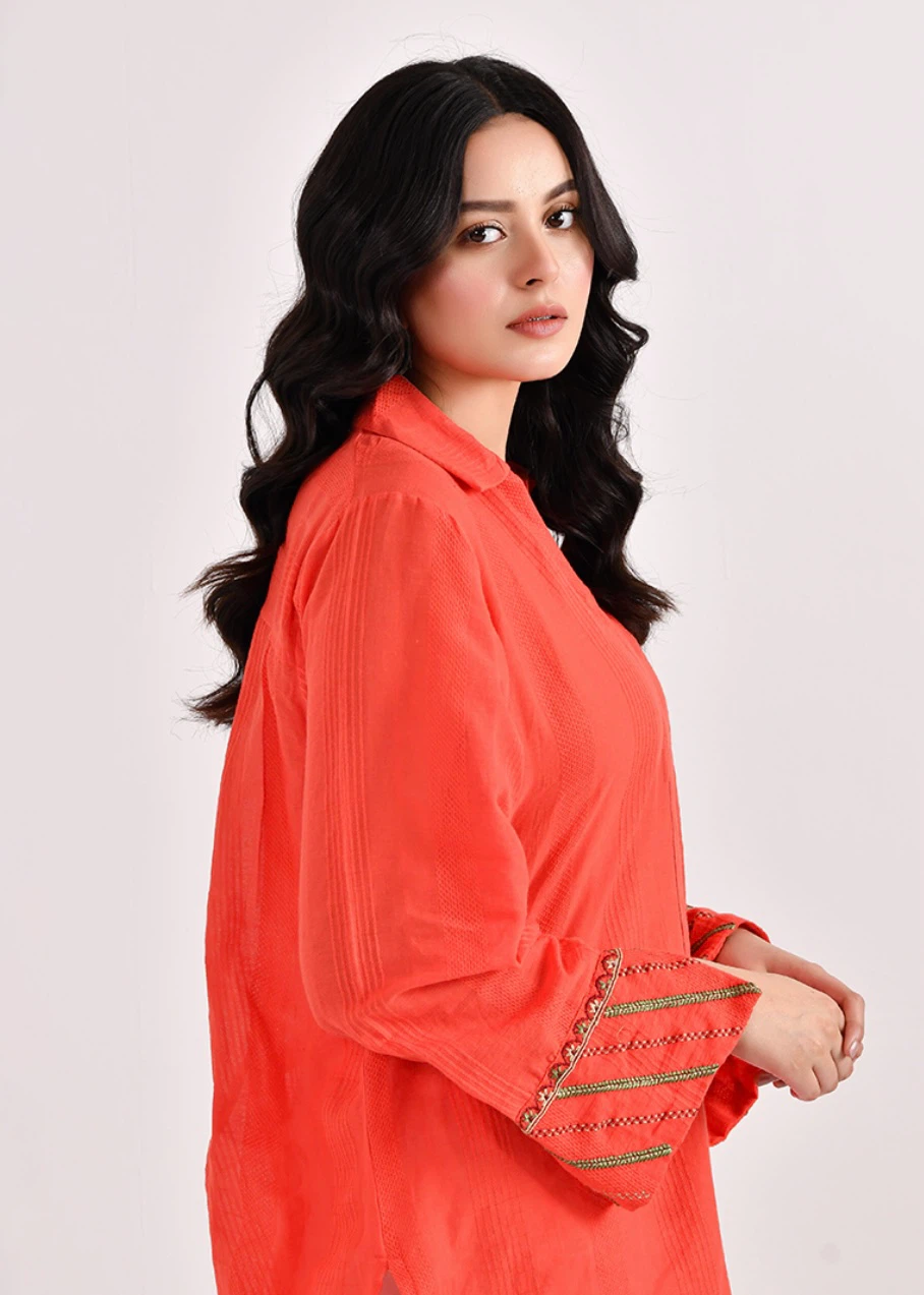 Orange Embroidered Tunic Shirt - photo 5
