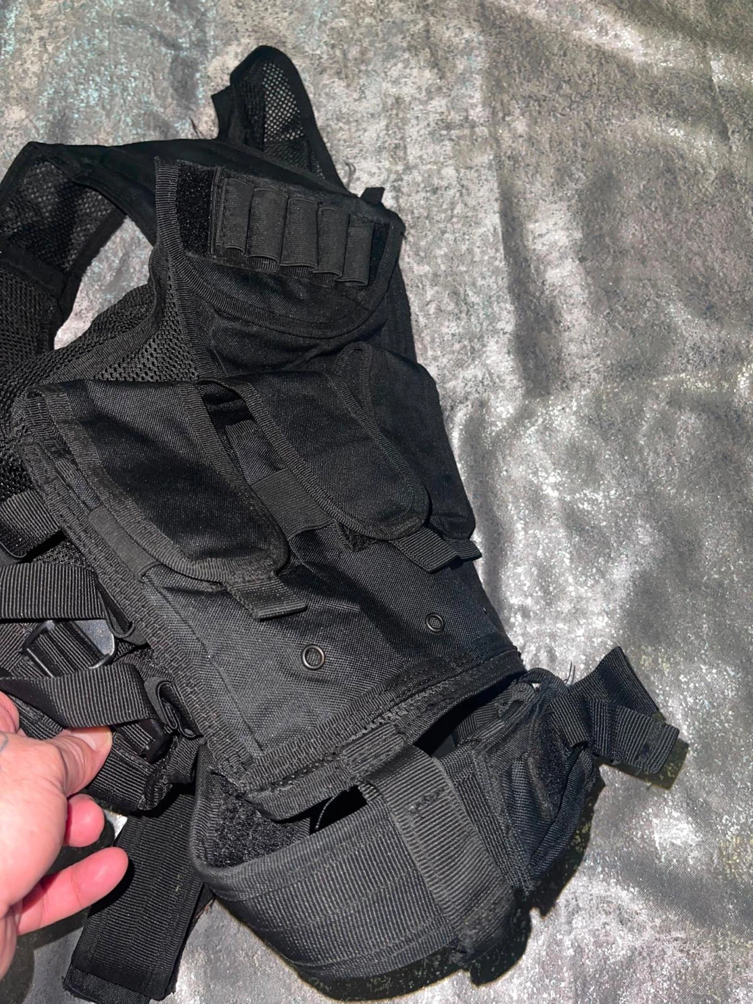 Black Tactical Vest with Multiple Pouches - photo 5