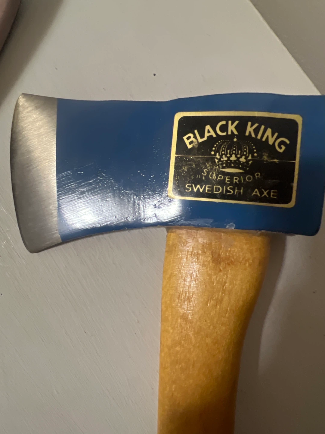 Mint Vintage Swedish Blue Head Axe - Black King (Hand-Forged) - photo 3