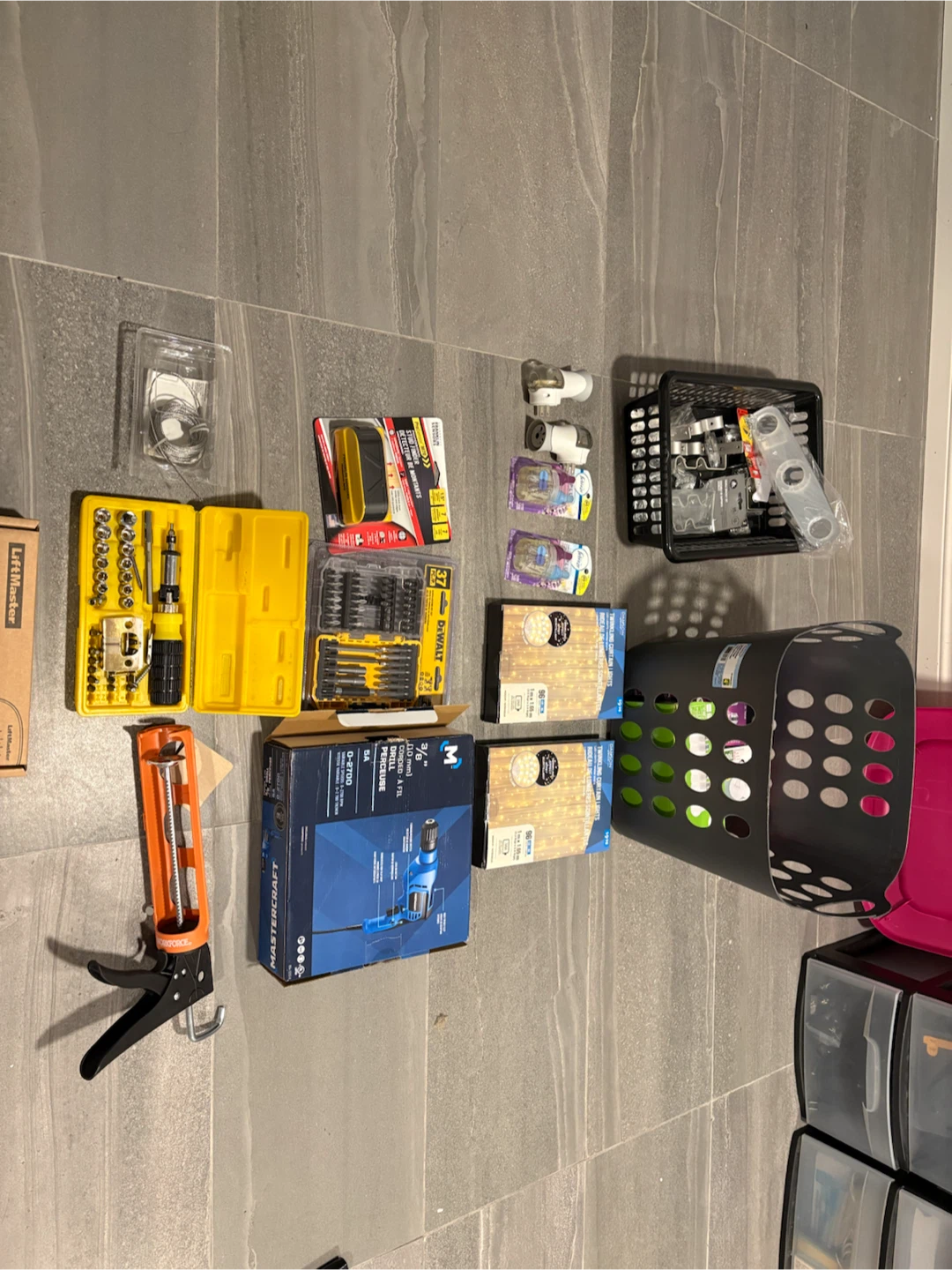 Mastercraft Corded Drill and Assorted Tools