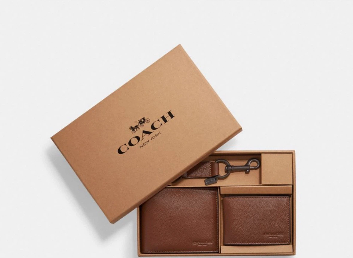 Coach Wallet and Keychain Gift Set
