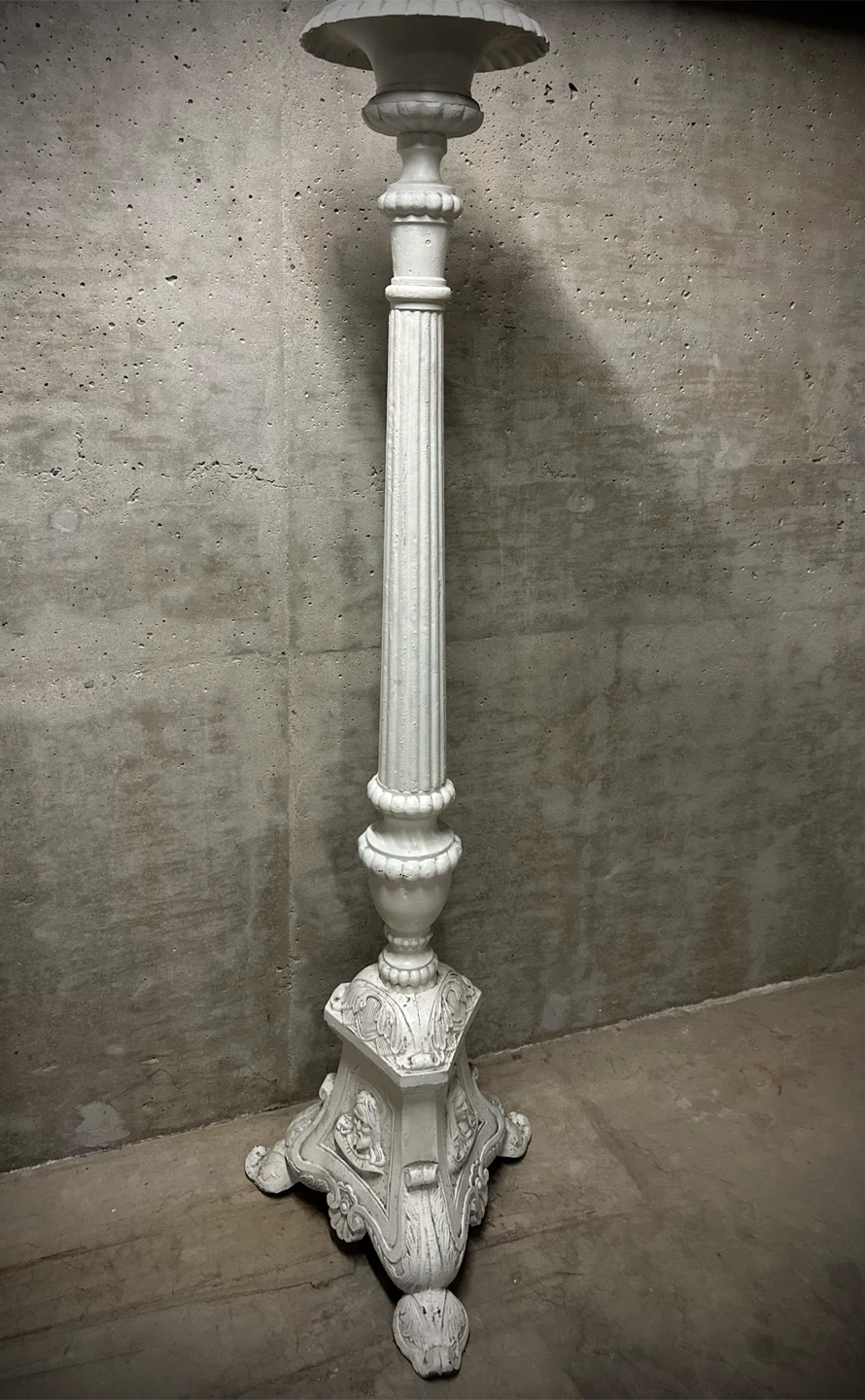 Monumental Vintage French Cast Iron Pricket Candleholder - photo 2