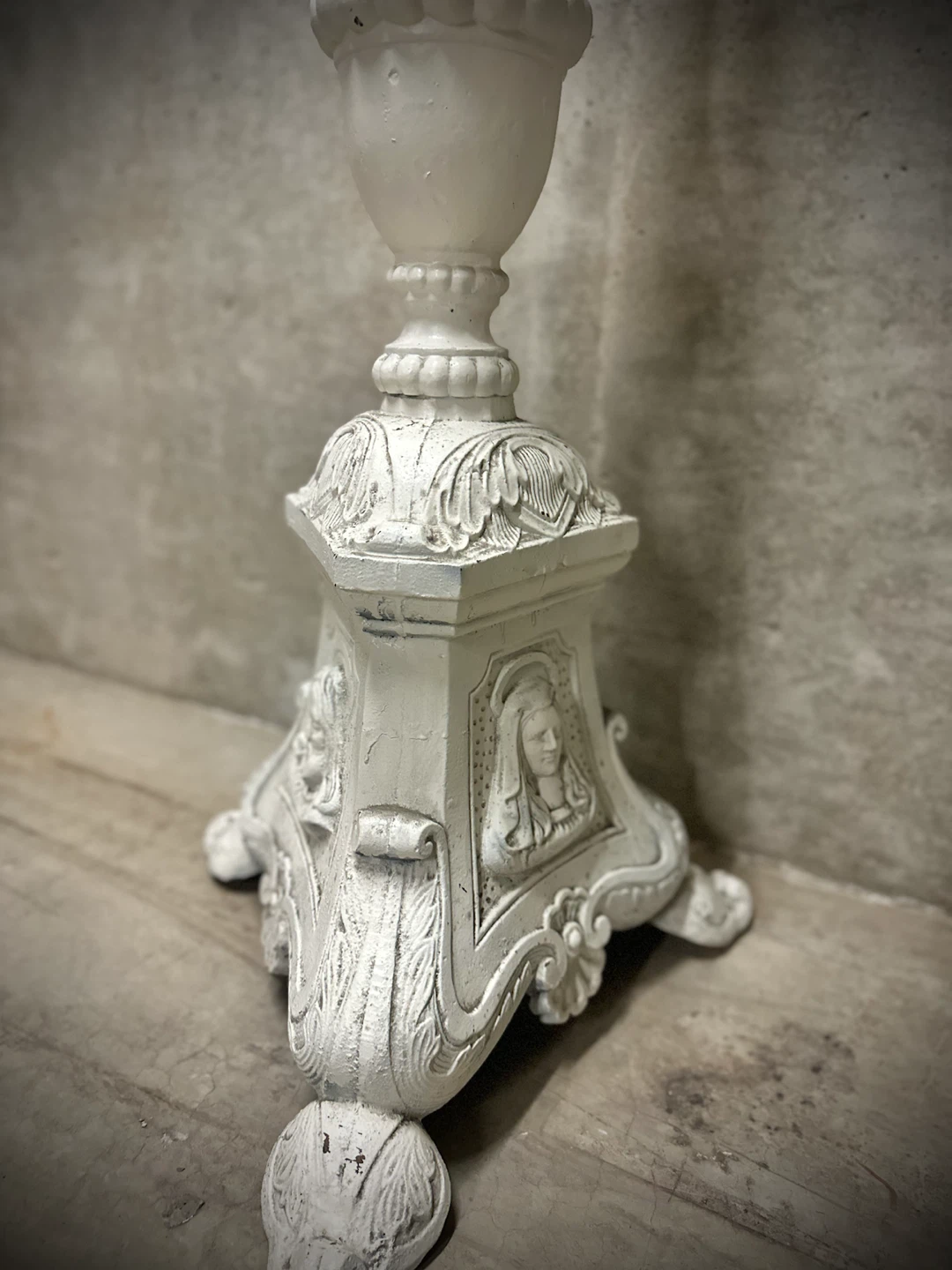 Monumental Vintage French Cast Iron Pricket Candleholder - photo 3