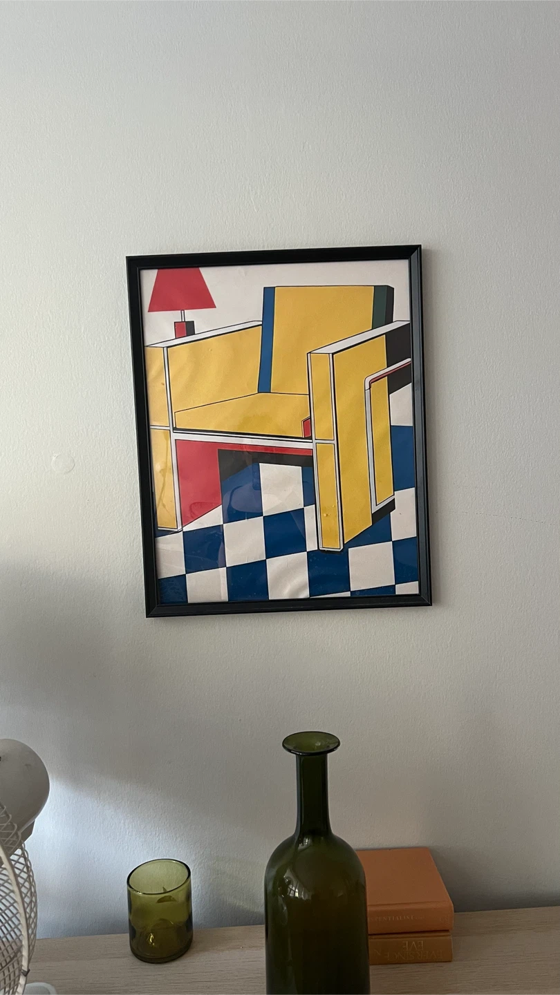 Framed Art Print - Yellow Chair Design - photo 2