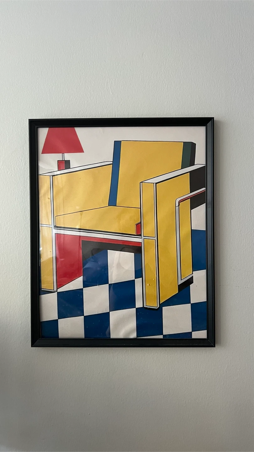 Framed Art Print - Yellow Chair Design - photo 3