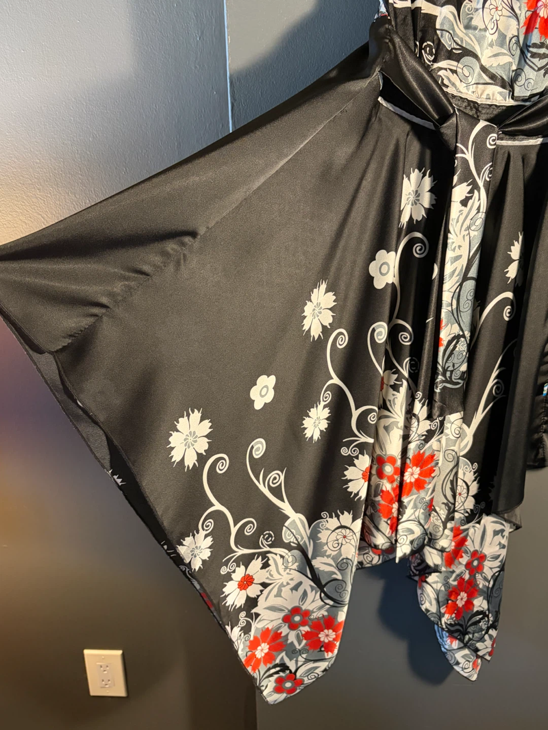 KATIE Women's Black Strapless Dress with Floral Print - photo 2