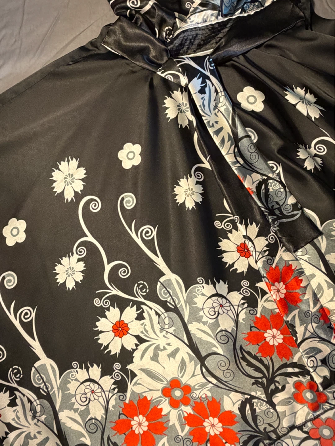 KATIE Women's Black Strapless Dress with Floral Print - photo 5