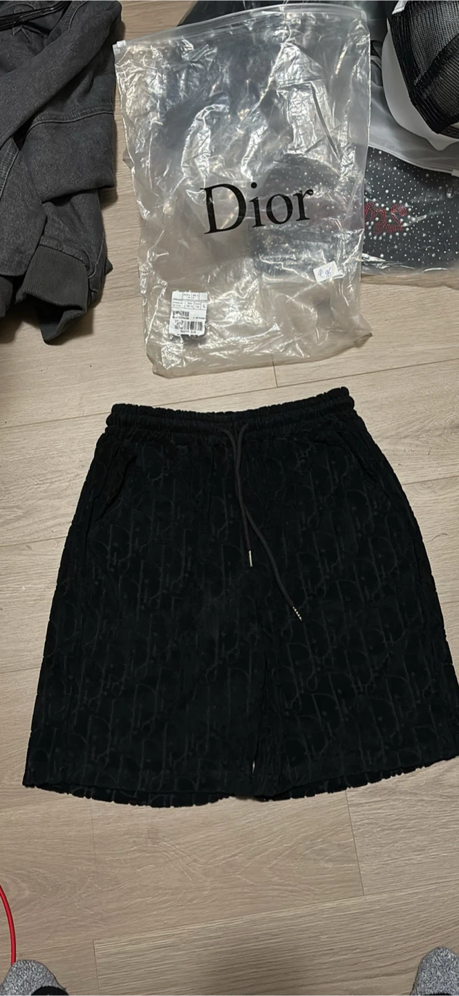 Dior x Shawn Stussy Black Monogram Shorts