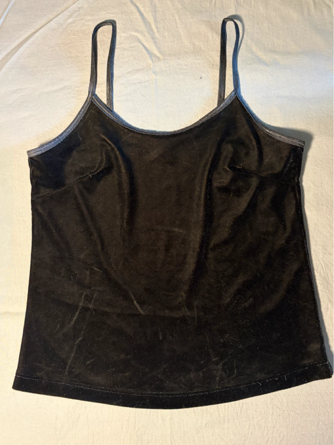 Black Velvet Cami Top Tank Top