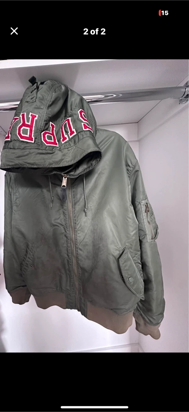 Supreme MA-1 Bomber Jacket Olive Green XL