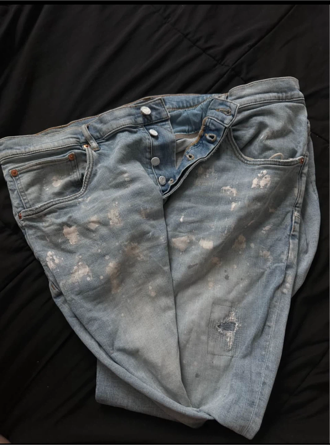 Purple Brand Light Wash Distressed Denim Jeans - photo 4