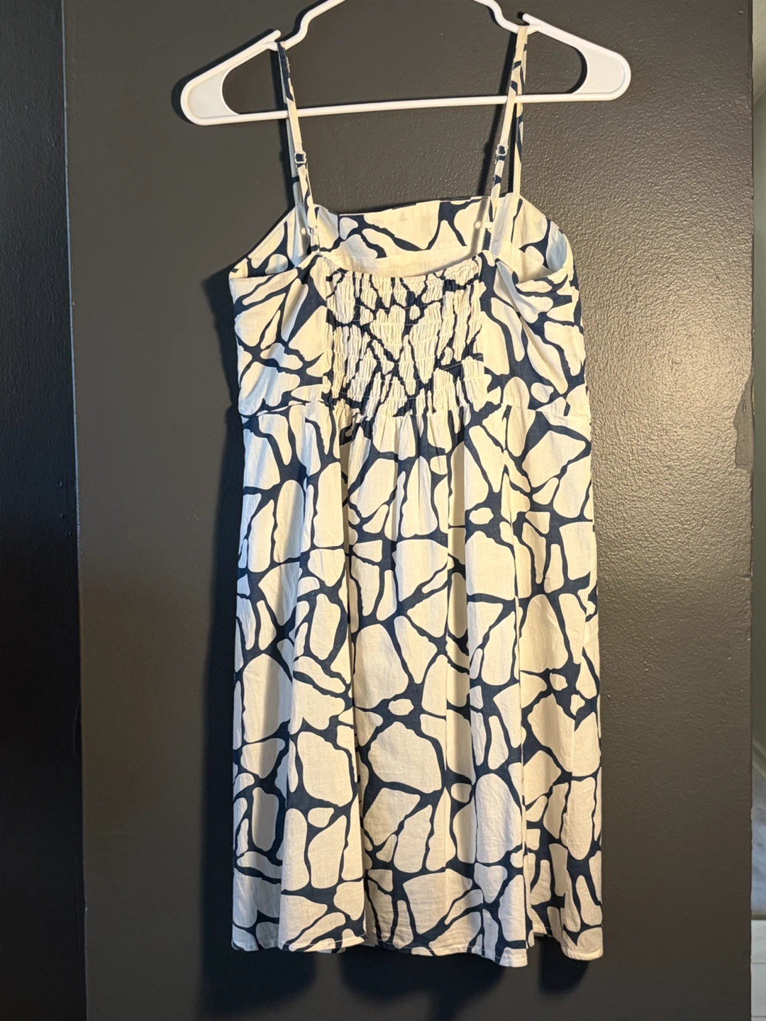 White and Blue Patterned Sundress