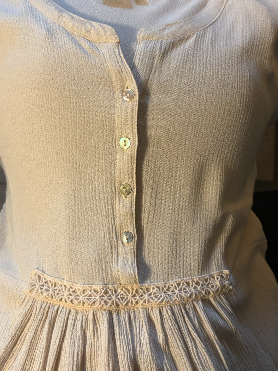 Some Days Lovin Cream Peasant Blouse XS - photo 4