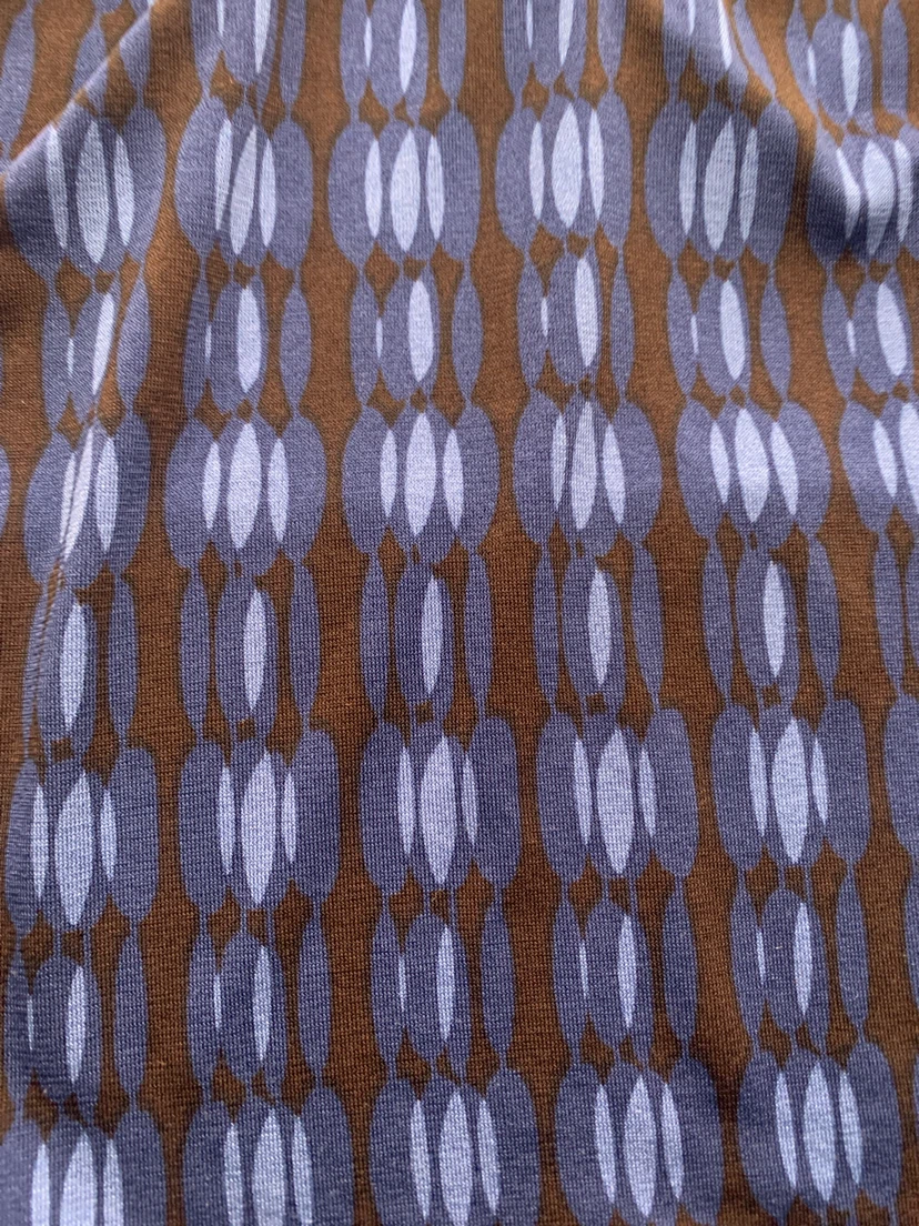 blue and brown patterned top - photo 3