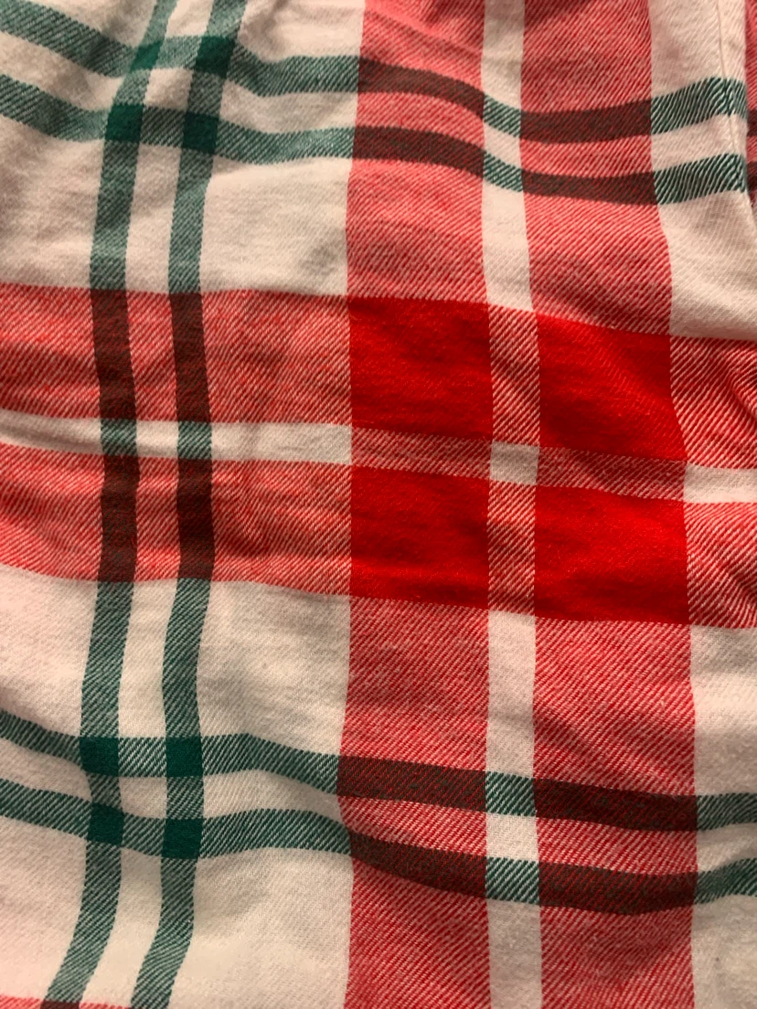 Red and white plaid pajama pants - photo 3