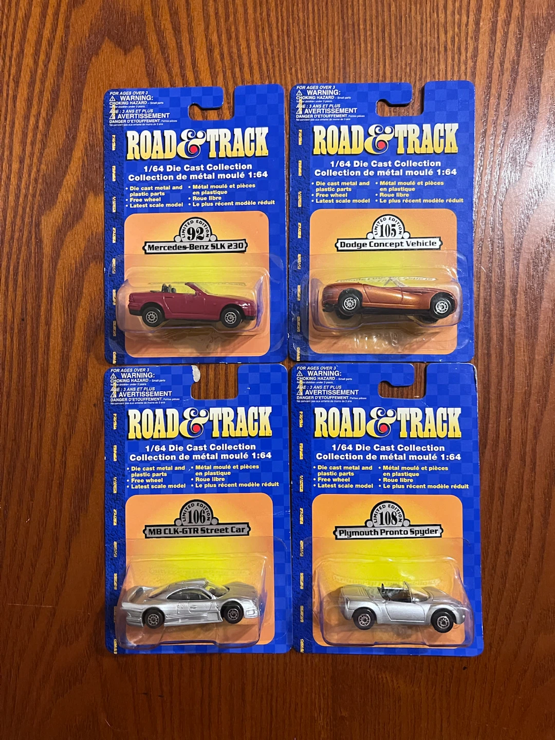 VINTAGE ROAD & TRACK VEHICLES (1:64 Scale diecast)