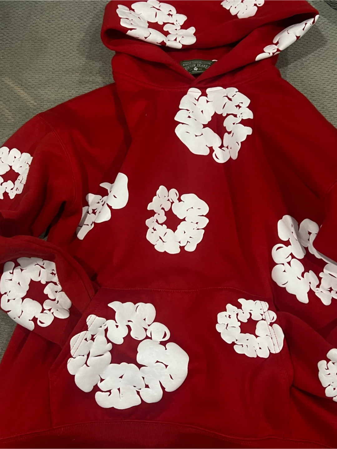 Denim Tears Red Floral Hoodie