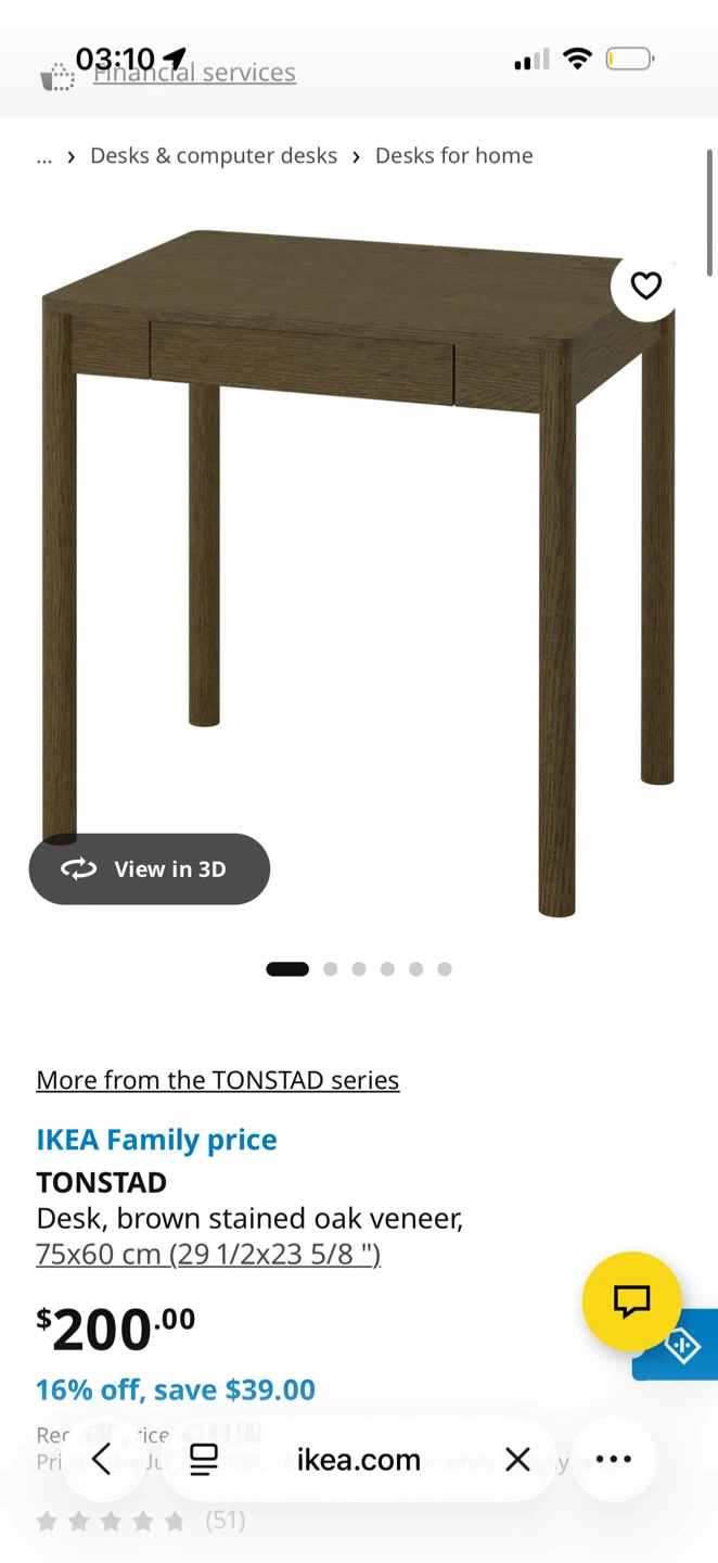 IKEA TONSTAD Desk