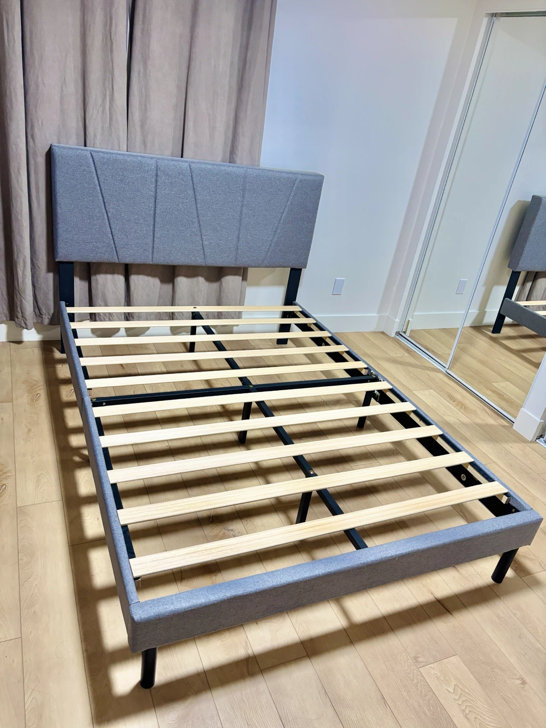 Full Upholstered Bed Frame with Headboard