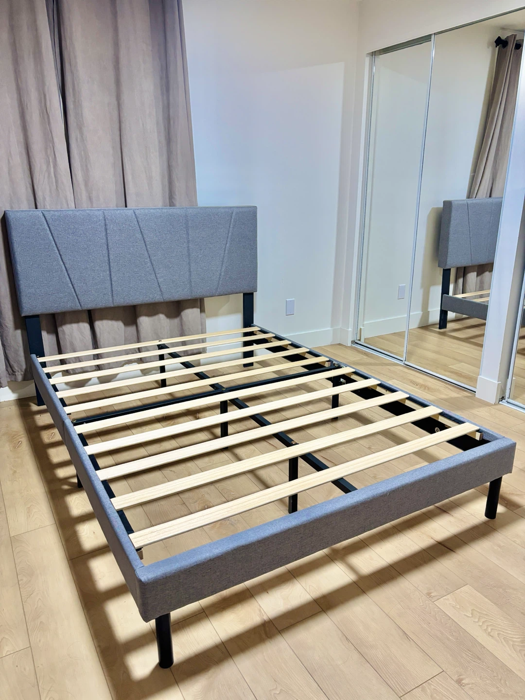 Full Upholstered Bed Frame with Headboard - photo 2