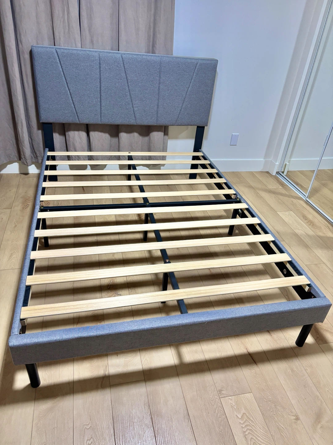 Full Upholstered Bed Frame with Headboard - photo 3