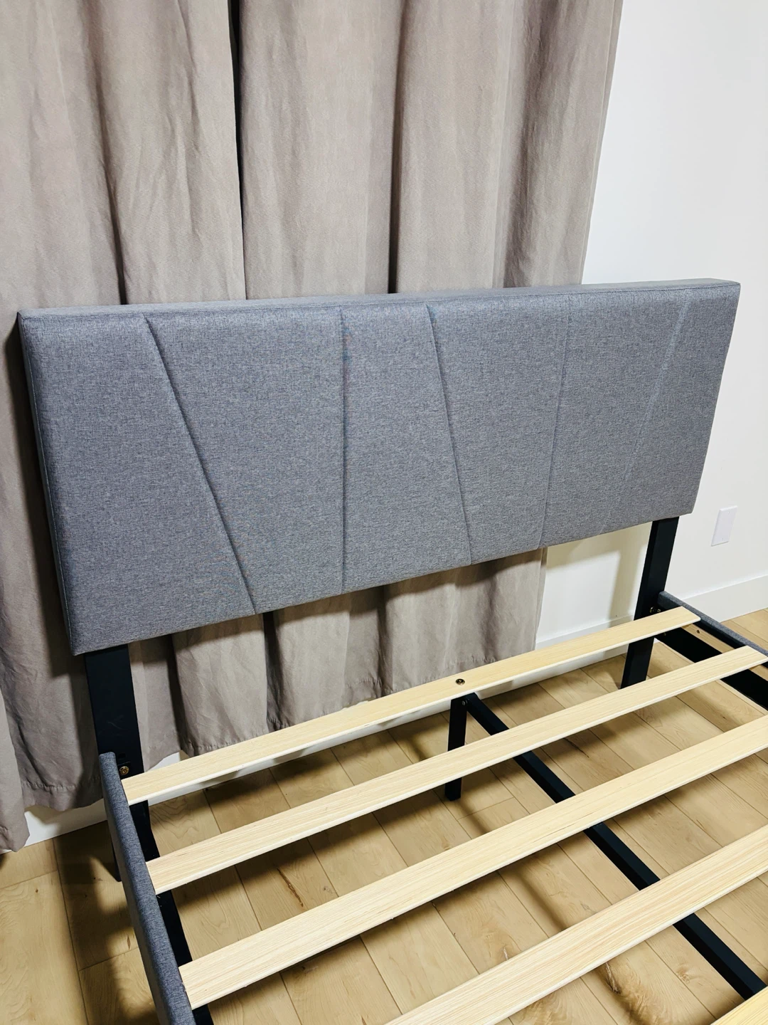Full Upholstered Bed Frame with Headboard - photo 4
