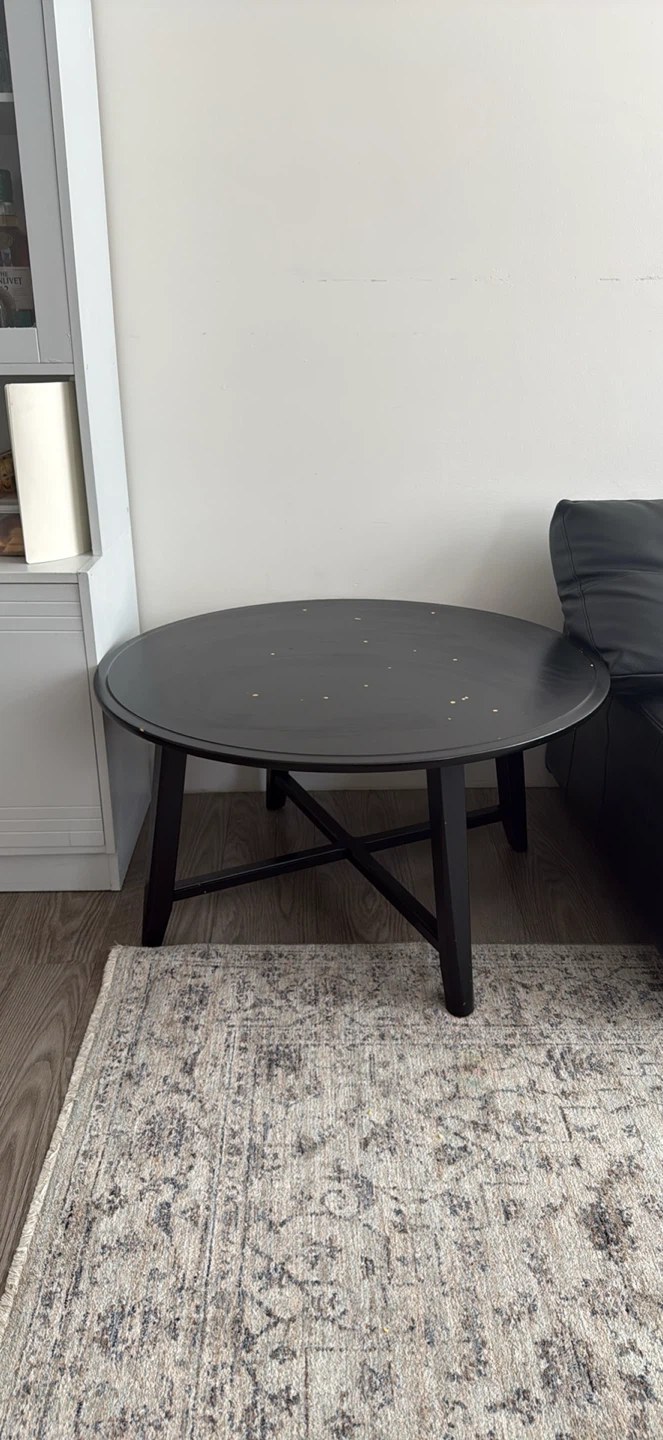 Black Round Coffee Table - photo 2